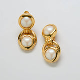 Vintage Pearl Drop Statement Earrings - Admiral Row