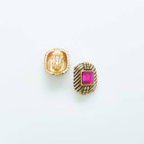 Vintage Purple Rhinestone Deco Earrings - Admiral Row