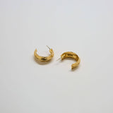 Vintage Ridged Gold Hoop Earrings - Admiral Row