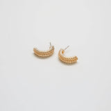 Vintage Rope Twist Half Hoop Earrings