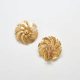 Vintage Sarah Coventry Gold Flower Earrings