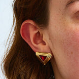 Vintage Swarovski Triangle Earrings