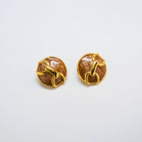 Vintage Taupe Chain Link Earrings