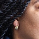 Vintage Tiny Gold Criss-cross Earrings