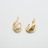 Vintage Trifari Gold Swoop Earrings