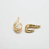 Vintage Trifari Gold Swoop Earrings