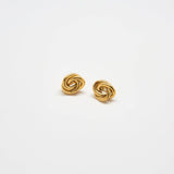 Vintage Trifari Tiny Gold Knot Earrings