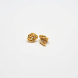 Vintage Trifari Tiny Gold Knot Earrings