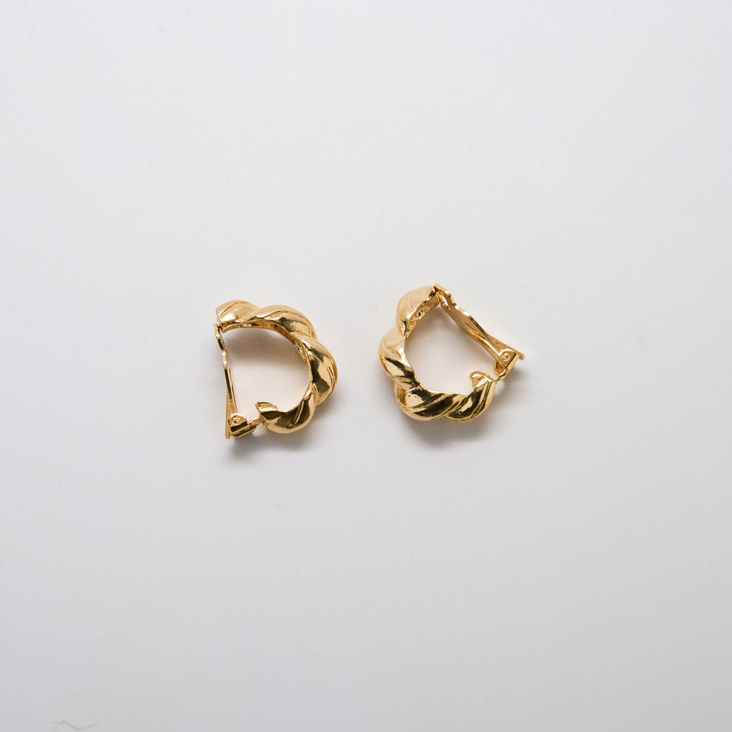 Vintage Twisted Half Hoop Earrings - Admiral Row