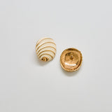 Vintage Napier Swirl Cream & Gold Earrings - Admiral Row