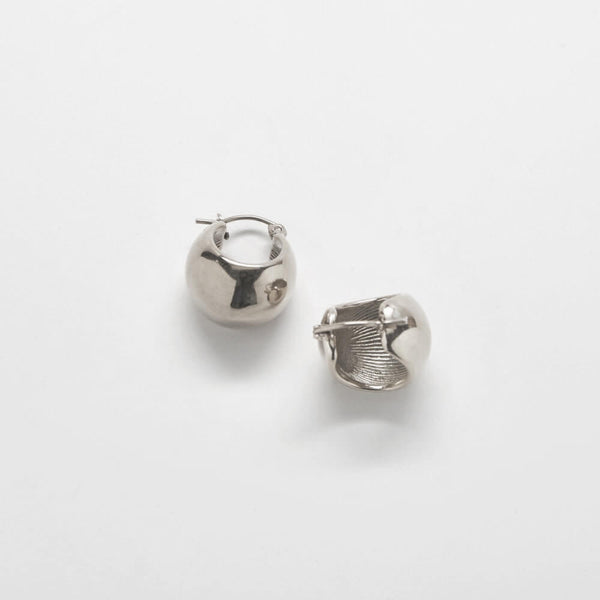 Silver Medium Mini Hoop Earrings