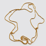 Vintage gold-tone multi-strand box chain necklace — full length