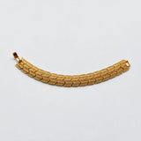 Vintage Gold-Tone Textured Chevron Link Bracelet — textured front and clasp