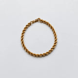 Vintage Gold-Tone Twisted Rope Bracelet — bracelet and clasp