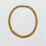 Vintage gold-tone horseshoe-link necklace — front