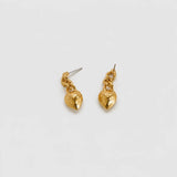 Vintage Monet crystal heart drop earrings — signed backs