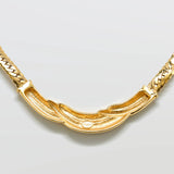 Back detail and Napier maker's mark on the vintage gold-tone and blush enamel collar necklace
