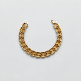 Vintage gold-tone woven-link bracelet — reverse