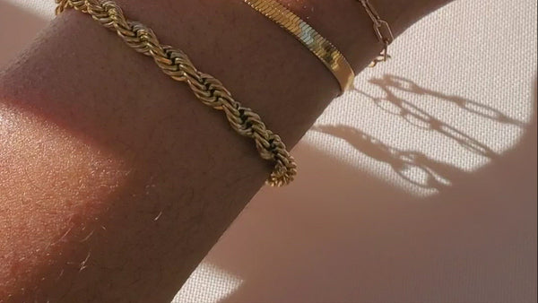    Gold Thick Chain Link Bracelet