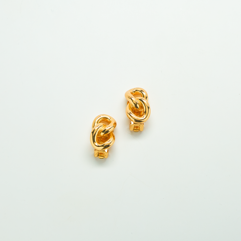 Vintage Christian Dior Small Double Link Earrings
