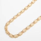 Vintage Anne Klein Textured Square Link Chain Necklace