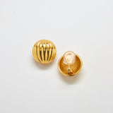 Vintage Monet Round Dome Earrings