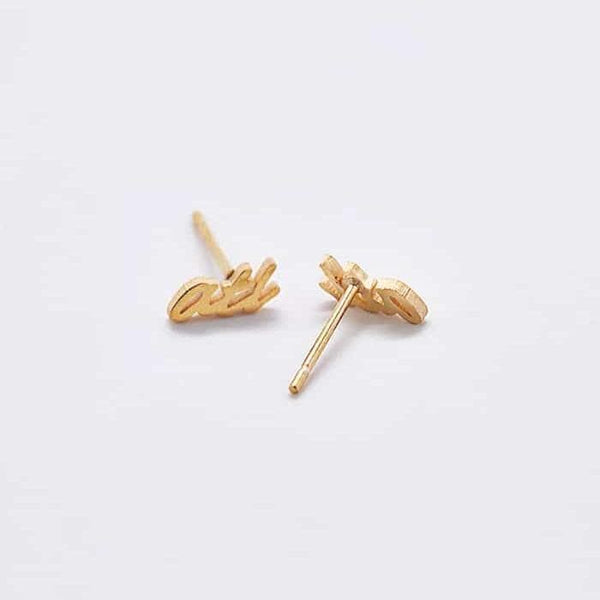 “ATL” Gold Dainty Stud Earrings - Admiral Row