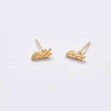 “ATL” Gold Dainty Stud Earrings - Admiral Row