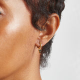 Black Pave Geometric Huggie Earrings Admiral Row