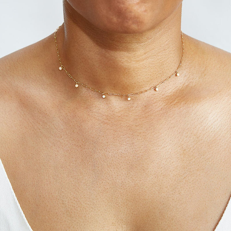 Chain Link Opal Choker Necklace Admiral Row