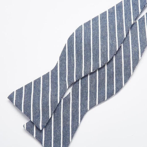 Charcoal Grey Stripe Bow Tie Admiral Row Men