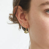 CZ Gold Eye Huggie Earrings Admiral Row