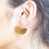 Geometric Mini Semi-Circle Stud Earrings - Admiral Row