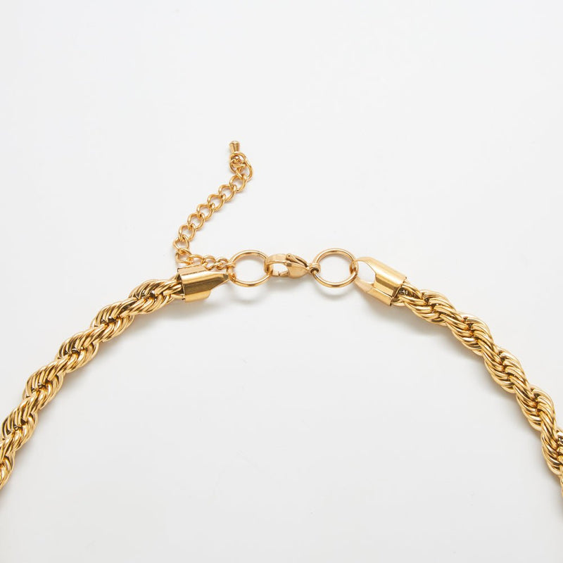 Gold Chunky Rope Chain Necklace - Admiral Row