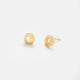 Gold Circle Outline Stud Earrings - Imperfect - Admiral Row