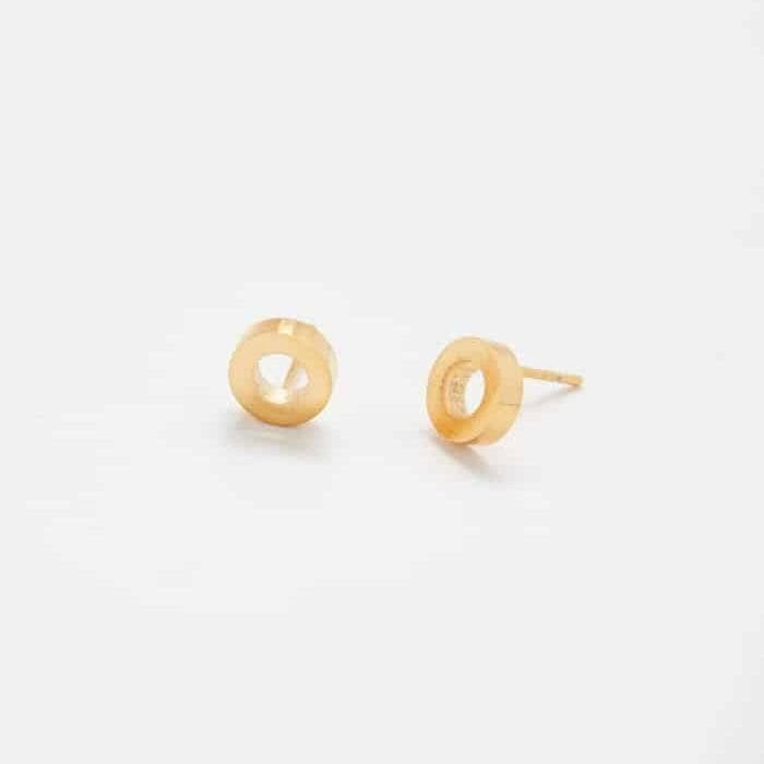 Gold Circle Outline Stud Earrings - Imperfect - Admiral Row