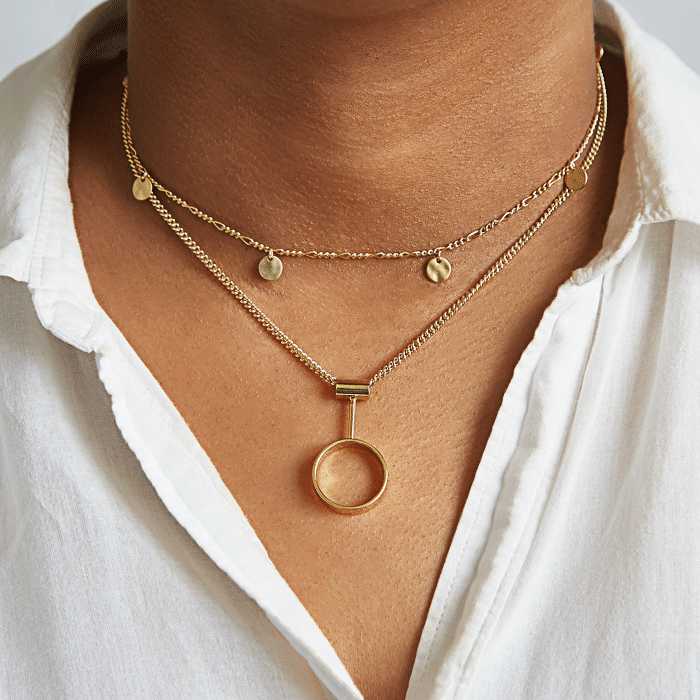 Gold Coin Charm Choker Necklace - Admiral Row