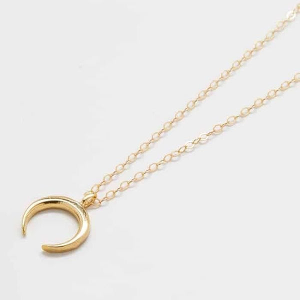 Gold Crescent Moon Necklace - Admiral Row