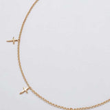 Gold Cross Choker Necklace - Admiral Row