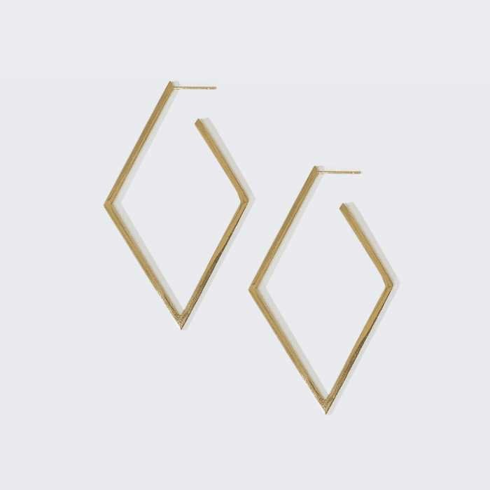 Gold Diamond Hoop Earrings - Admiral Row