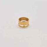 Gold Geo Wide Bar Ring - Admiral Row