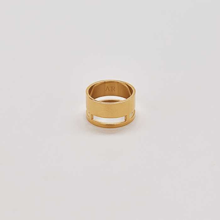 Gold Geo Wide Bar Ring - Admiral Row