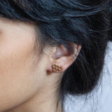 Gold Honeycomb Stud Earrings - Imperfect - Admiral Row