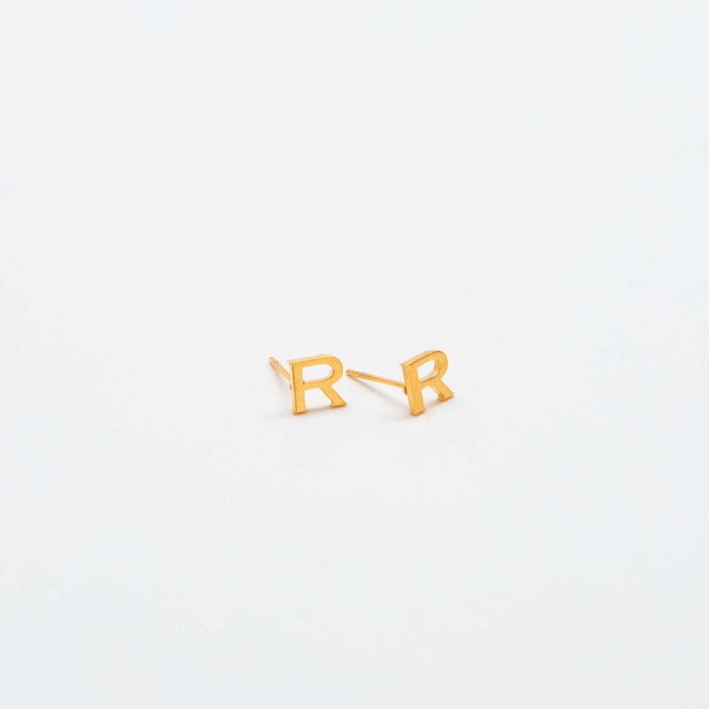 Gold Initial Earrings - Admiral Row