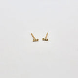 Gold Mini Bead Bar Earrings - Admiral Row