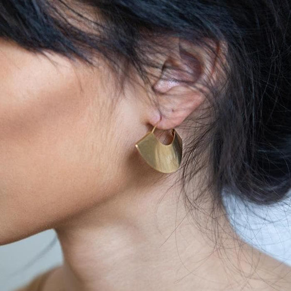 Gold Mini Fan Earrings - Admiral Row