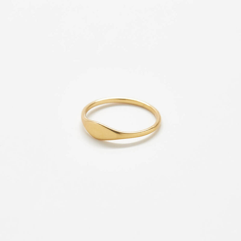 Gold Mini Signet Ring - Admiral Row