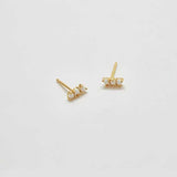 Gold Opal Bar Earrings - Admiral Row