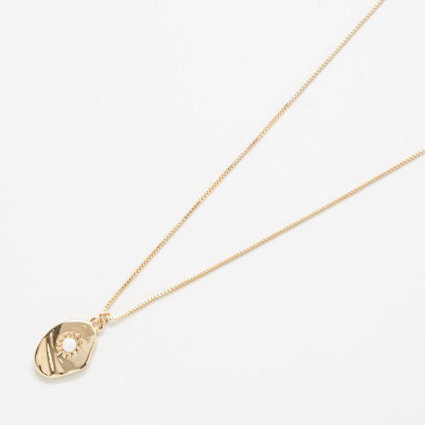 Gold Opal Sun Medallion Necklace - Admiral Row
