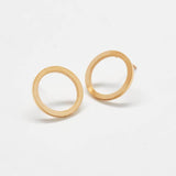 Gold Open Circle Stud Earrings - Imperfect - Admiral Row